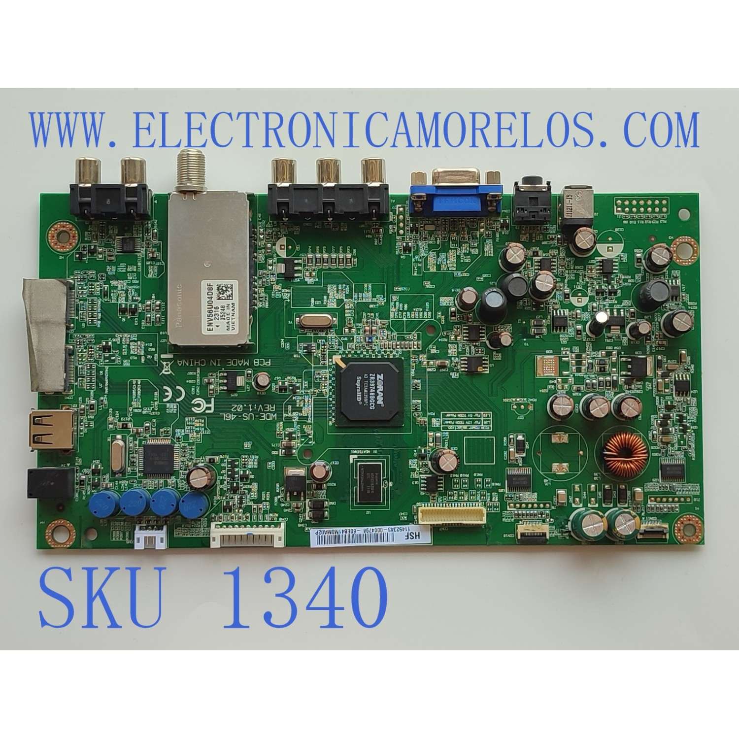 MAIN PARA TV WESTINGHOUSE / NUMERO DE PARTE 60EB41M0MA02P / WDE-US-46L REV:1.02 / 11452343-0004798-60EB41M0M02P / PANEL LK400D3HA14 / MODELO UW40TC1W	